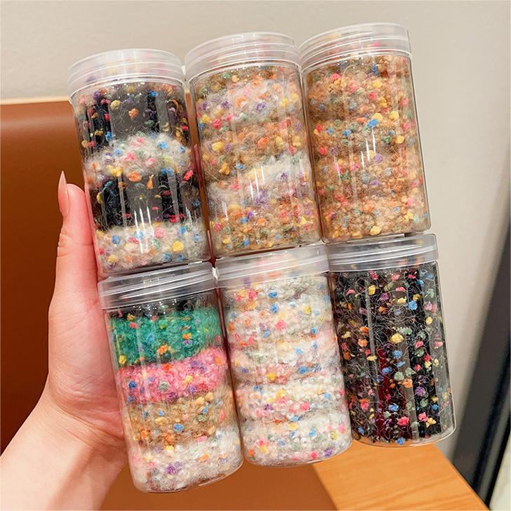 Banda de pelo para niños corbata de pelo colorida de niña cuerda de pelo de felpa bebé de alta elasticidad no duele cuerda de pelo accesorios para el cabello para niñas