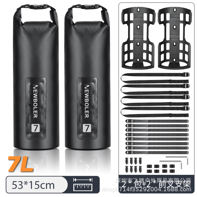 NEWBOLER portátil multifuncional bicicleta tenedor bolsa 3L7L impermeable montaña carretera marco bolsa cross-country de larga distancia