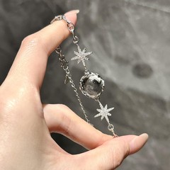 百搭清冷感满钻八芒星手链女vintage时尚气质感手串小众设计手饰