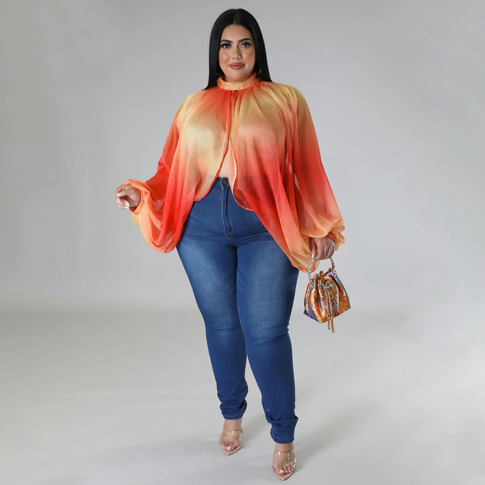 252g Weight Long Sleeve Sleeve Length Regular Sleeve Sleeve Type Spandex, Polyester, Chiffon Fabric Type Long Top Length Blouse Tops Type Daily, Street Occasion Round Neck Neckline Regular Fit Fit Type Color Block Pattern Spring&Summer Season Streetwear Style Blouse Long Sleeve Plus Size Tops Streetwear Color Block 42
