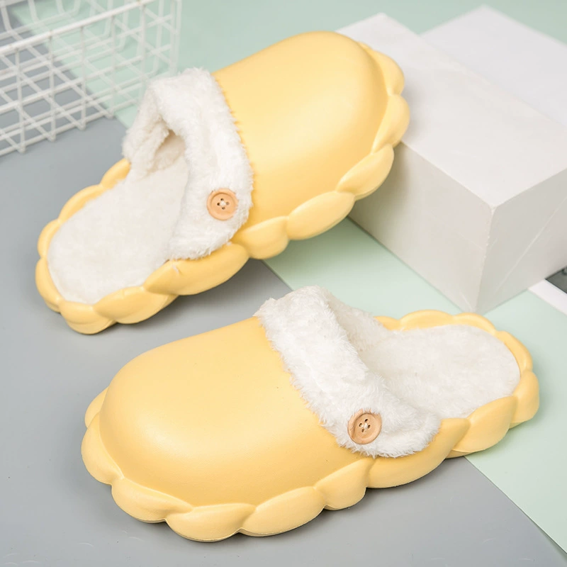 Новые хлопчатобумажные тапочки для зимнего интерьера дома толстая подошва теплая нескользкая водонепроницаемая хлопчатобумажная обувь съемная обувь для родов