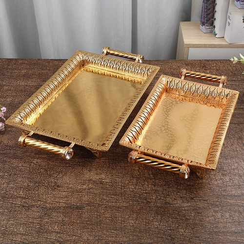  new high-end European style tray, household fruit tray, hotel ktv, fruit tray size alloy pastry tray