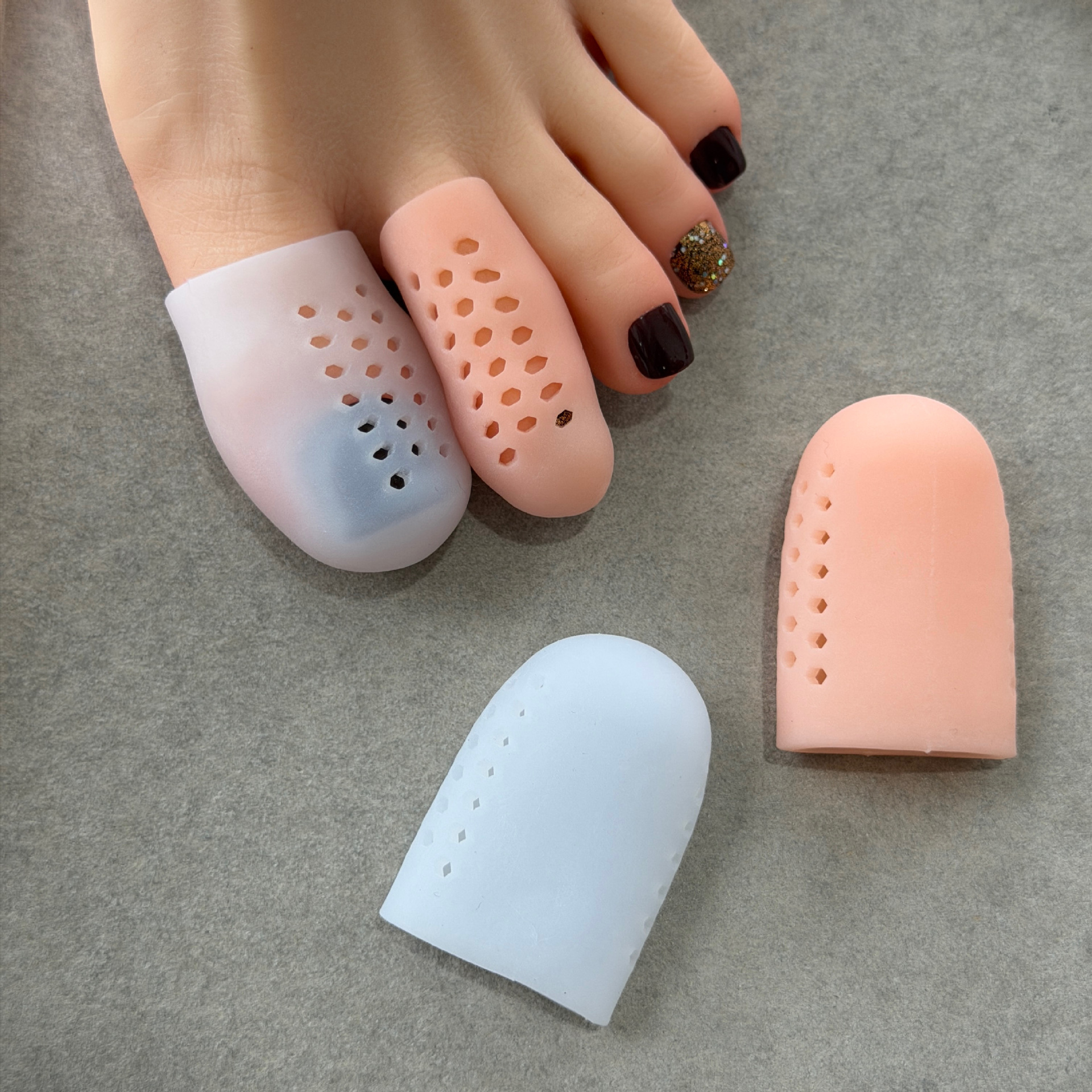 Big Toe Protective Cover, Anti-Wear Protective Gear, Silicone Toe Protective Cover, Breathable, Soft and Comfortable Thumb Protective Cover