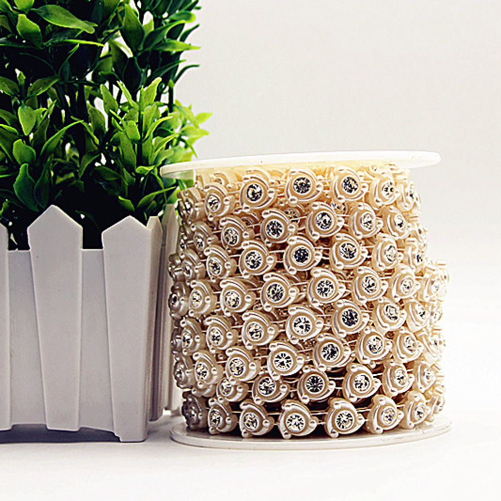 厂家珍珠钻链陀螺雏菊手眼睛正方形镶钻DIY珠链工艺品珠串连线珠