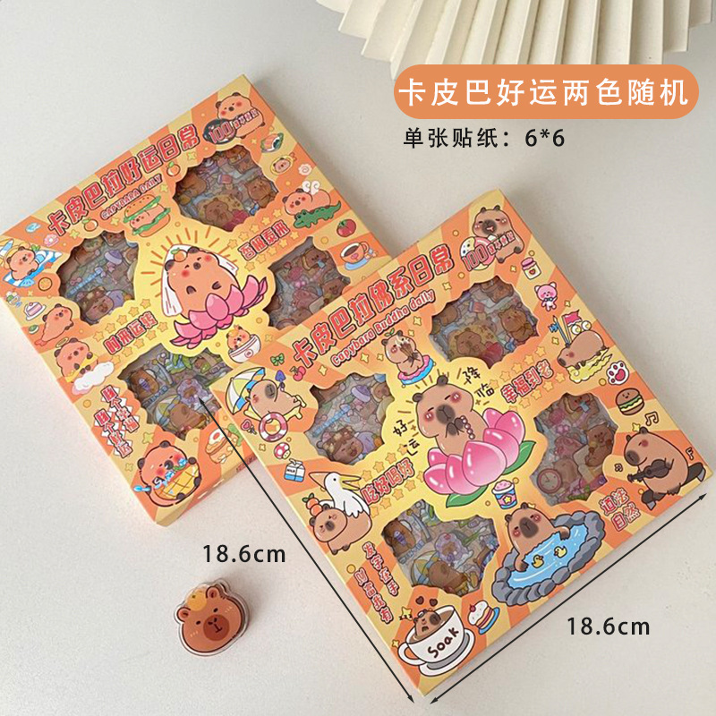 Set de 100 pegatinas kawaii para diario o scrapbooking – diseños variados y coloridos