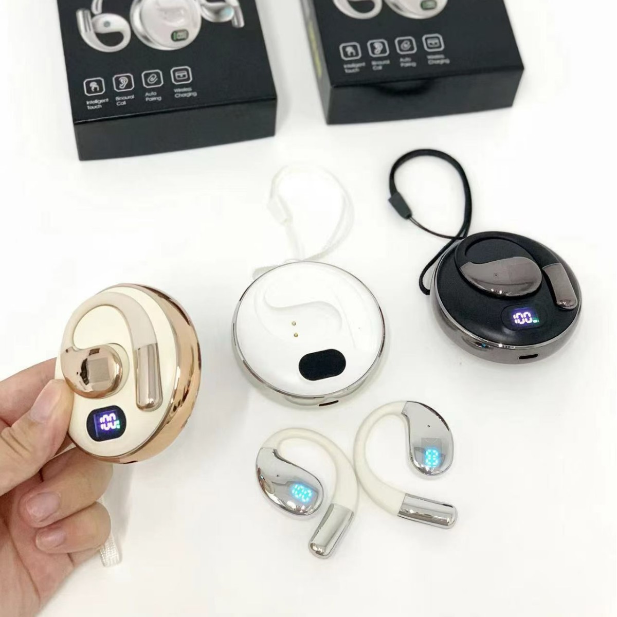 OWS - 10 auriculares Bluetooth inalámbricos inalámbricos, auriculares para niños y niñas, deportes de larga duración, auriculares de reducción de ruido al por mayor