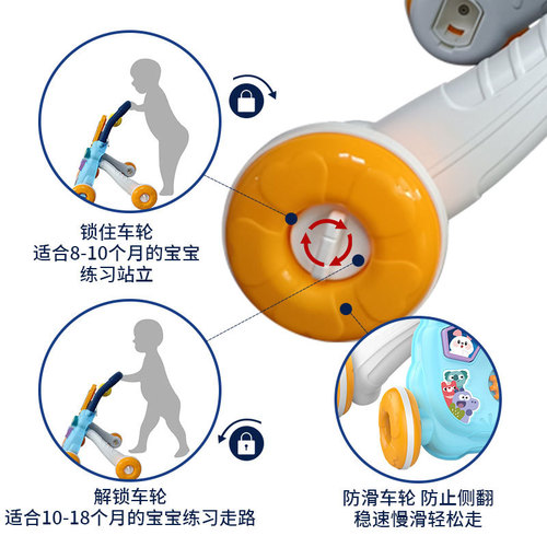 Baby walker stroller 1 to 3 years old baby standing artifact learning to walk anti-rollover moped children's toy