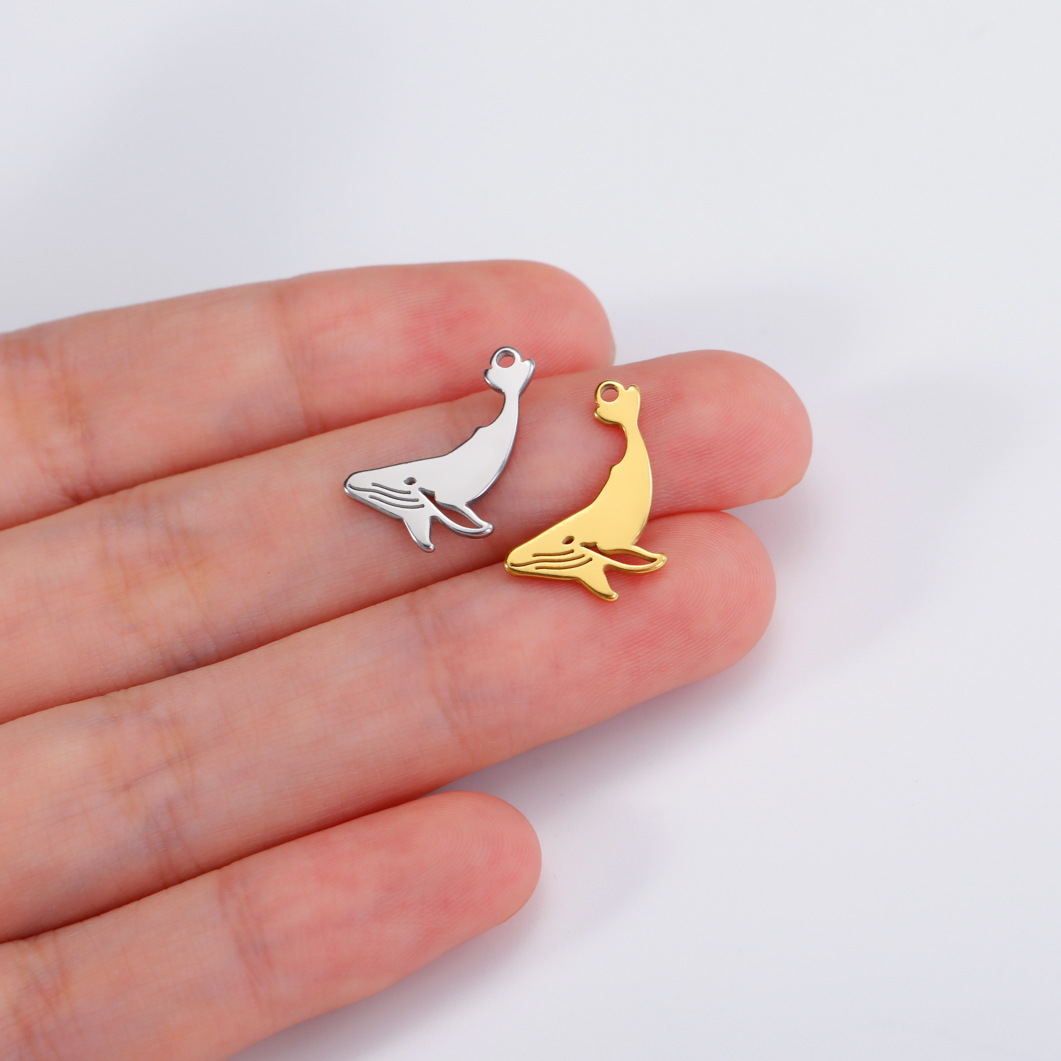 1g Weight Pendant Jewelry Making Type DIY Jewelry Accessories Classification 1 Piece Quantity 304 Stainless Steel Material Spider, Fish, Whale Pattern All Seasons Season Plating Design Simple Style Style 1 Piece 304 Stainless Steel Spider Fish Whale Pendant 7