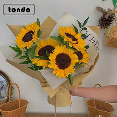 Tangde solid color kraft paper fruit gift box kraft paper bag raw material flower packaging material wholesale