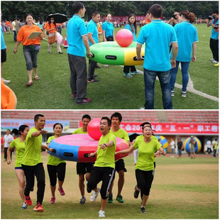 Fun Games Stars Holding Moon Dryland Dragon Boat Inflatable Games Prop Manufacturers Dynamic Five Rings