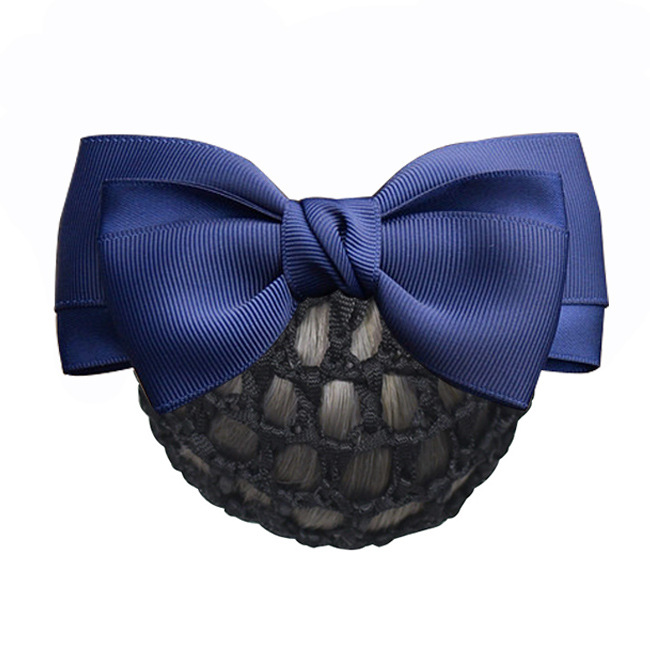 New professional hair accessory with floral pattern, ribbed ribbon, bow hair clip, bun hair net, headwear, Japanese and Korean commuter hair accessory