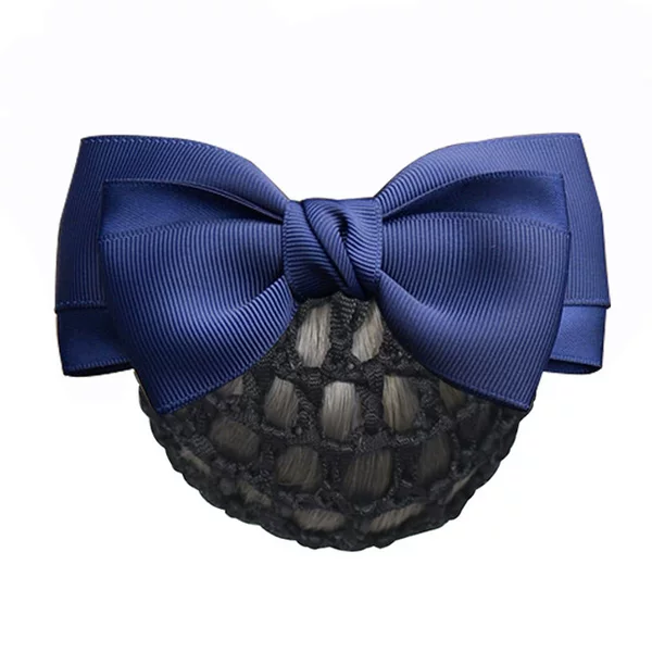 New professional hair accessory with floral pattern, ribbed ribbon, bow hair clip, bun hair net, headwear, Japanese and Korean commuter hair accessory