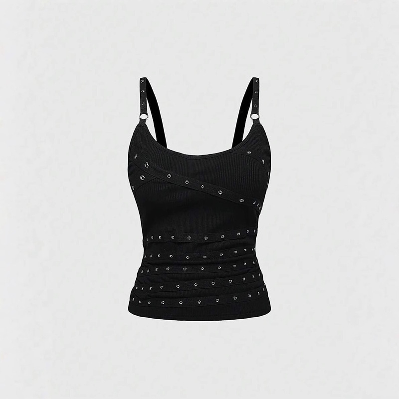 Y2K New Summer Fashion Women's Street Style Slim-Fit Camisole Solid Color Tank Top European and American Cross-Border Wholesale