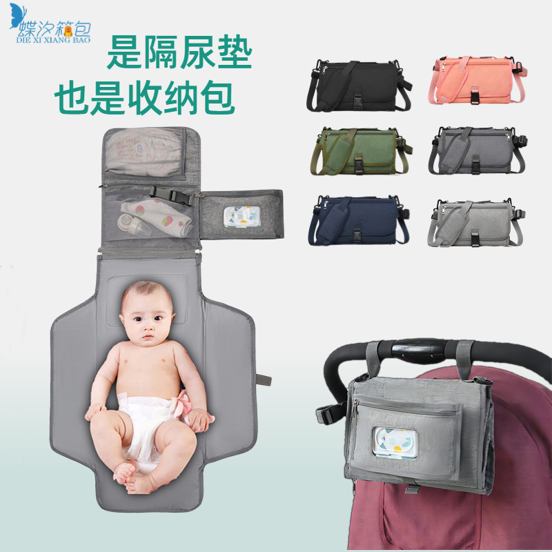 Diaper Changing Pad, New Model, Hangable for Baby Carriage, Mini Mama Bag, Portable for Outings, Small Baby Diaper Bag