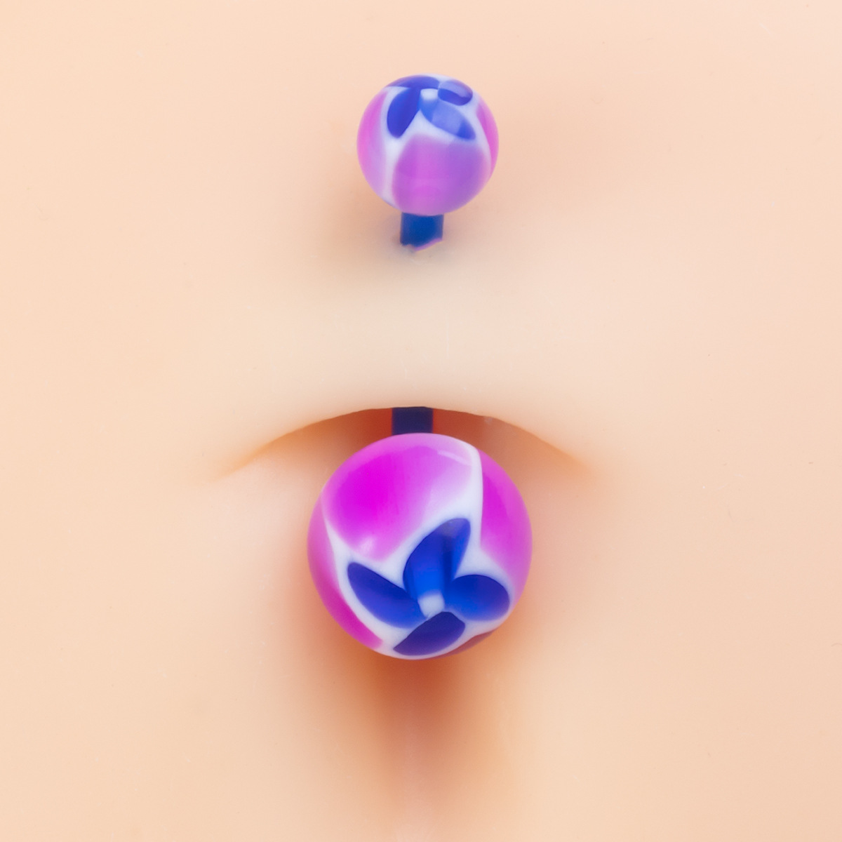 Fashion Round Stainless Steel Arylic Plating Nose studs 16 Pieces