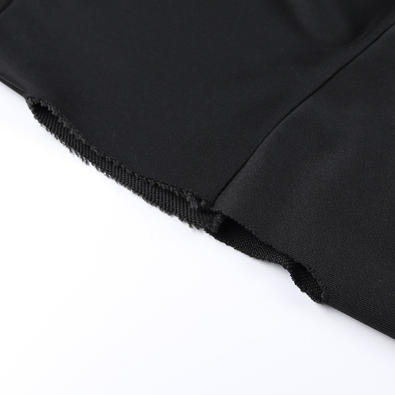 Solid Color High Waist Long-Sleeved Short Sweatshirt NSXE108422