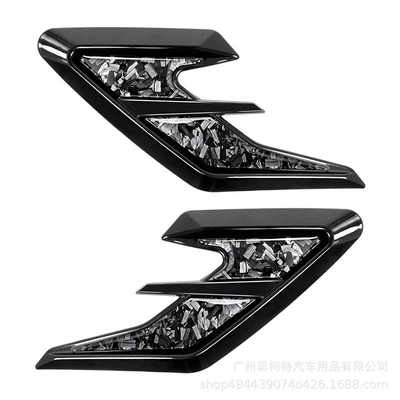 Car Fender Modification Stickers, Personalized Body Spoiler Side Wings, Body Vent Decoration Stickers, Exterior Modification Accessories (Other Automotive Exterior Supplies) - white