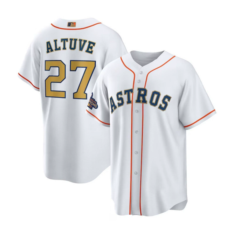 Его Astros Houston Astros кросс-бордер джерси 2#Брегман 27#Алтуве вышитая бейсбольная джерси