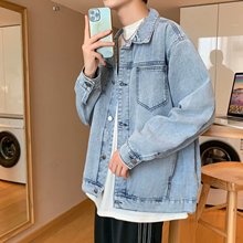 工装外套男春秋季潮牌ins痞帅高街美式夹克复古日系穿搭牛仔褂子
