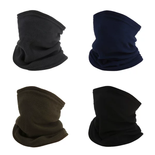Men's and Women's Ski Face Protection Cycling Windproof Warm Mask Cross-Border Outdoor Single-Layer Winter Fleece Pure Color Warm Neck Scarf