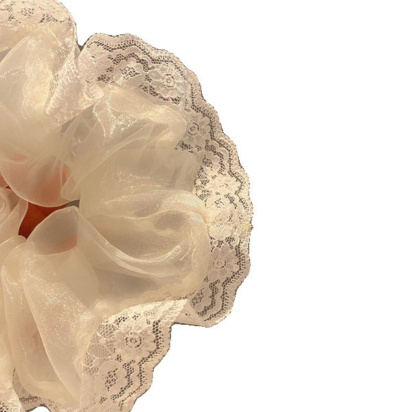 Corea del Sur Dongdaemun Mermaid Jiaxian encaje arco intestino grande círculo femenino nicho dulce cuerda de cabeza temperamento adornamiento de cabello super inmortal