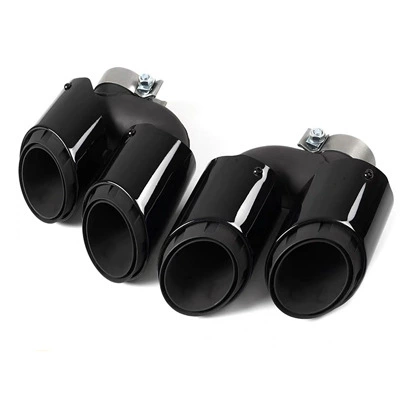 pipe modification round mouth square — Exhaust pipe - 14-17-years-three-layer-black-mouth