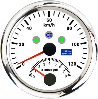 automobile instrument Gps Odometer and Car - cx8188-white-plate-120kmh