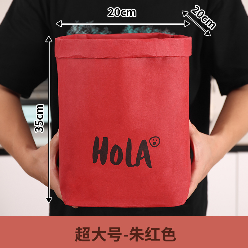 Bolsa de papel kraft lavable, bolsa de almacenamiento, almacenamiento en refrigerador, acabado de escritorio, engrosamiento, gran cubierta de maceta impermeable al por mayor