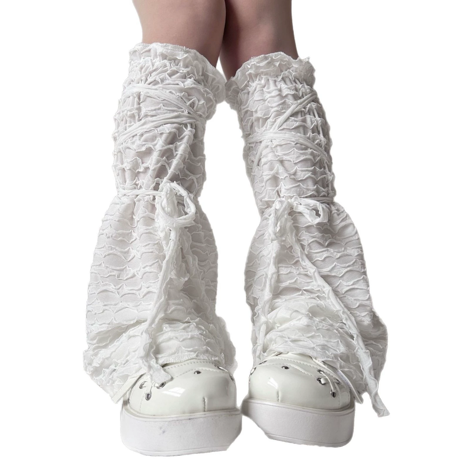 Summer light and thin lace foundation with bow, gaiters, sun protection