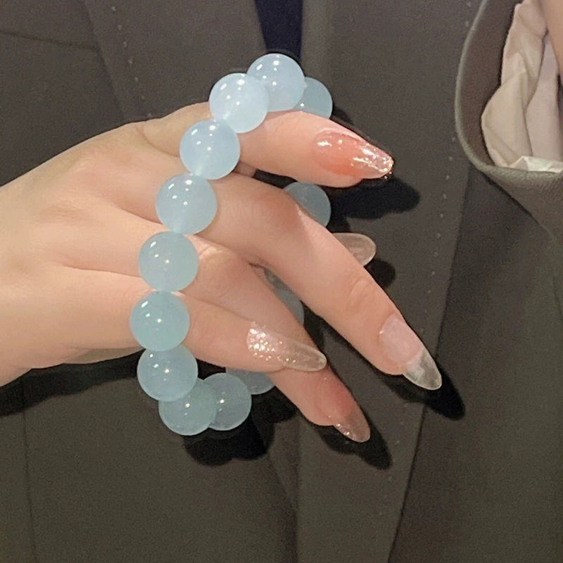 Bodhi rosary white jade for beloved, round beads, bracelet, gradient, wholesale