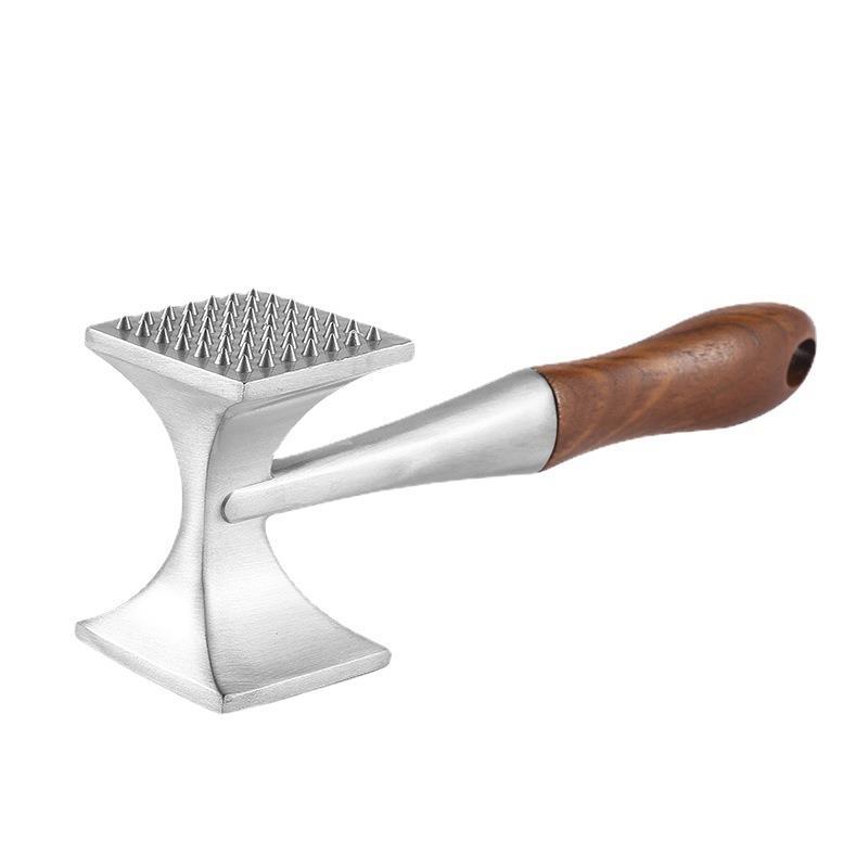 Martillo de carne de acero inoxidable de doble cara aguja de pino carne de filete picadora de carne martillo de cocina herramienta tendón rompiendo martillo