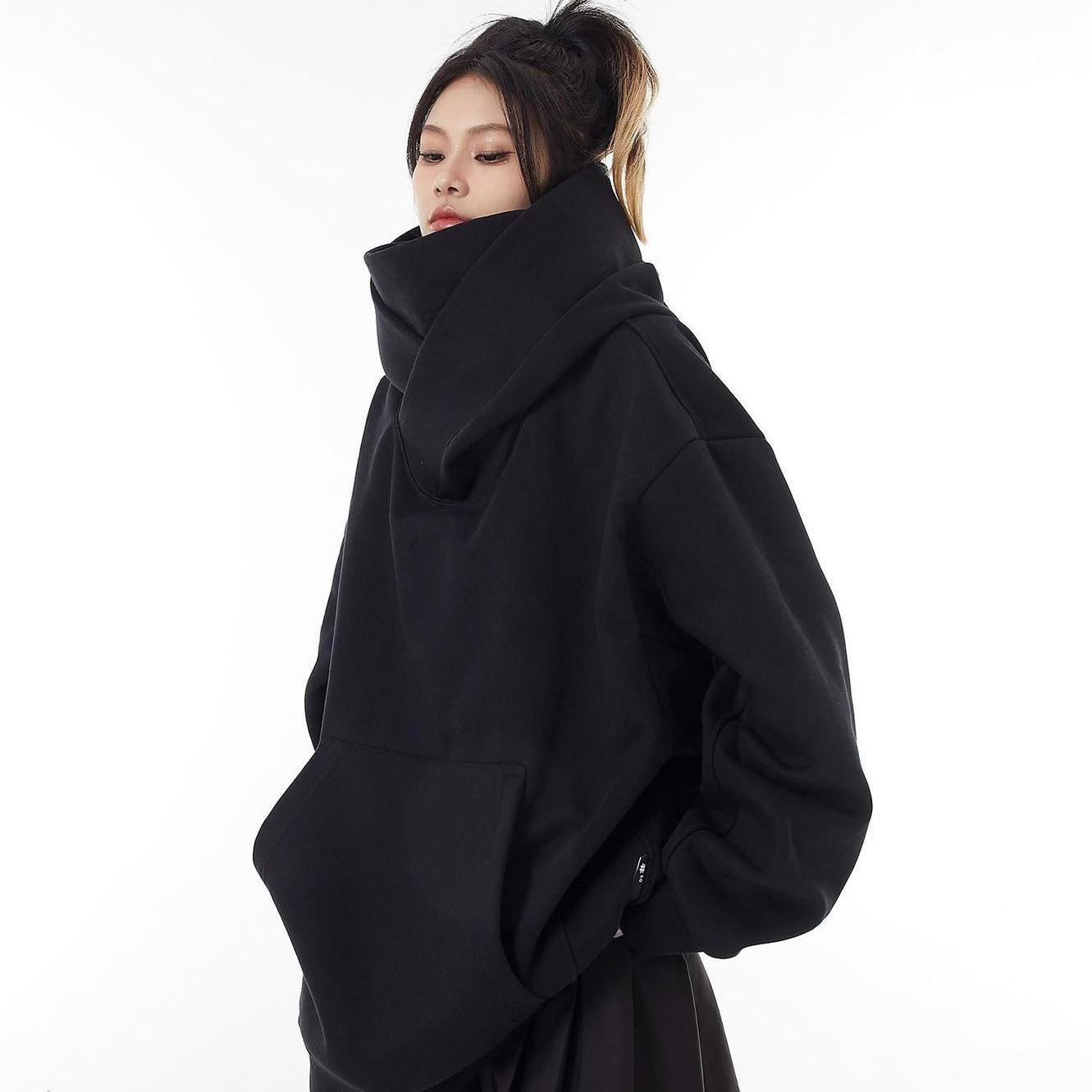 Club de algodón pesado con capucha suéter para hombres y mujeres pareja de otoño e invierno Nueva suelta engrosada forro polar cálido top