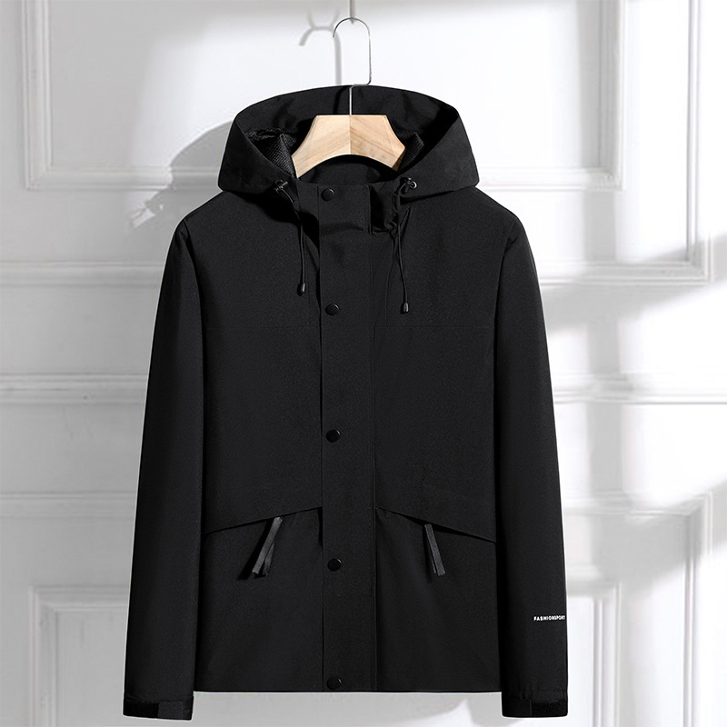 Otoño y invierno nuevo abrigo hombre delgado impermeable ropa de asalto con capuzas de una sola capa deportivo casual ropa de montaña chaqueta al aire libre
