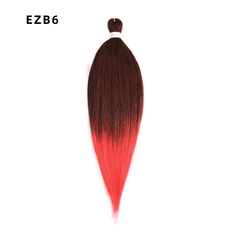 Peluca EZ cabello esponjoso y suave de fibra química trenza grande 26 pulgadas 90g pvc bicolor retardante de llama seda de baja temperatura trenza grande