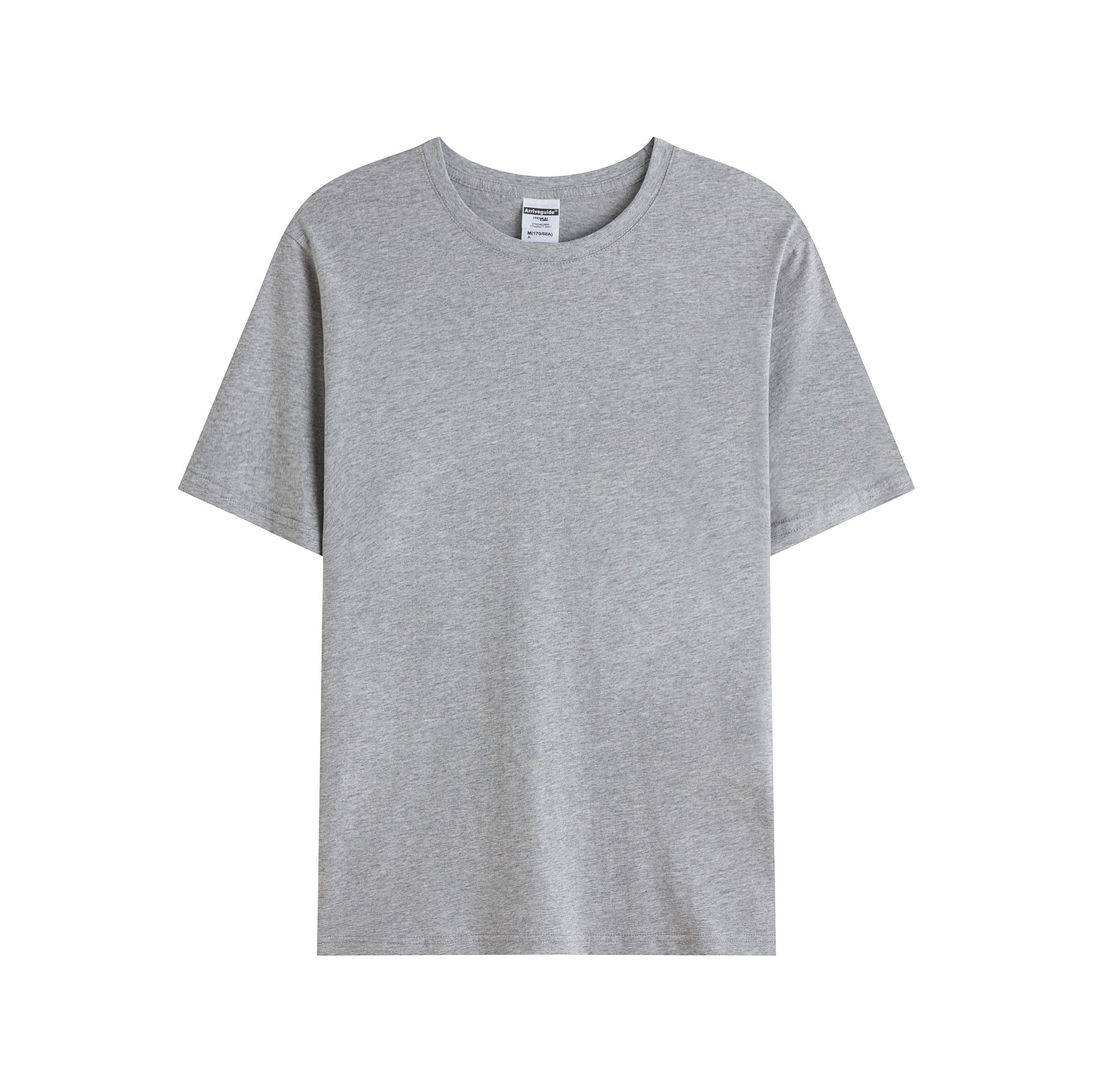 190g algodón de color sólido diario cuello redondo ropa de trabajo suelta colectiva clase uniforme cultural manga corta Camiseta impresión personalizada