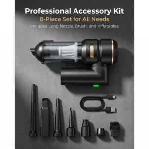 Car-Mounted Wireless Vacuum Cleaner, Foldable Handheld Mini Brushless High-Power Household Blower for Cleaning and Dust Removal, Outdoor Blower