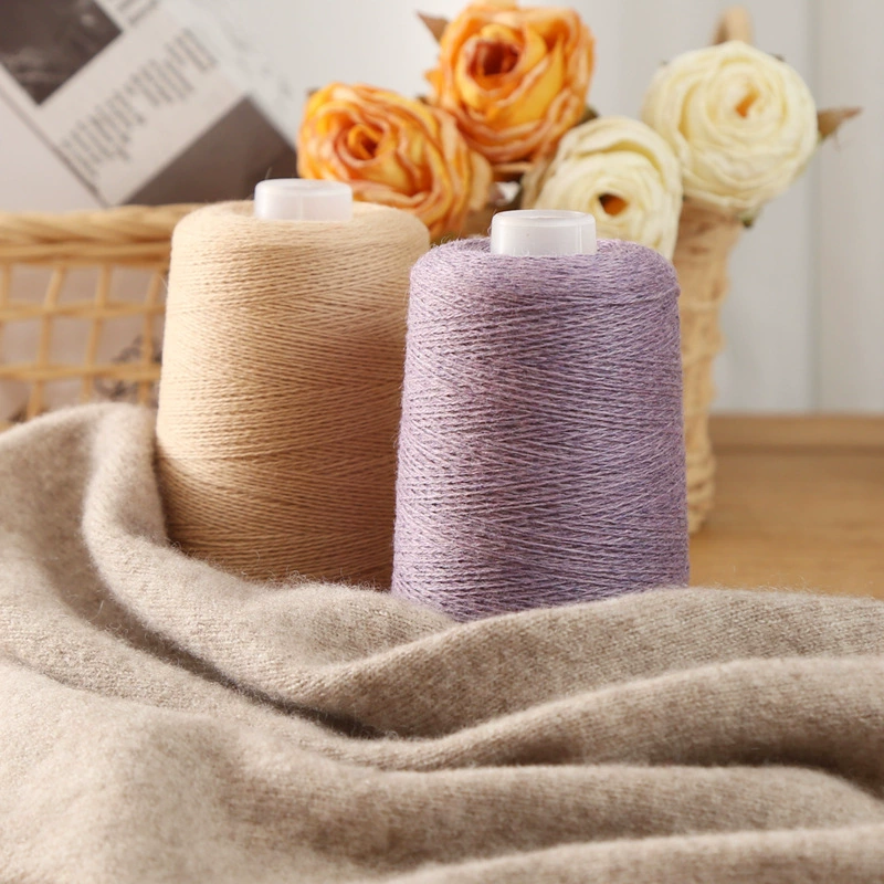 Оптовая продажа пряжи, прямые поставки от производителя, натуральная кашемировая пряжа для ручного и машинного вязания, 26-й класс, 2-слойная, чистый кашемир, доступен дропшиппинг.