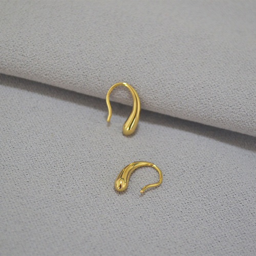 Korean Dongdaemun Design Mini Cute Simple Daily Small Water Drop Bean Sprout Style Earrings for Women