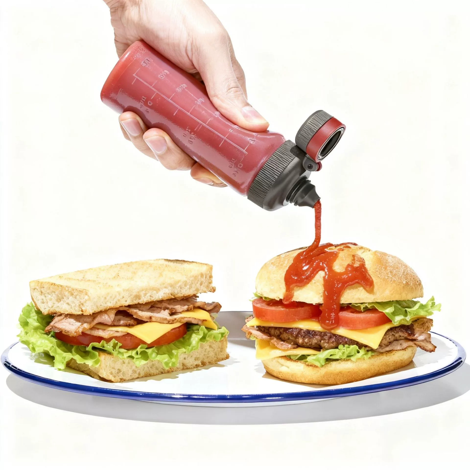 Трансграничные новые кухонные принадлежности, бутылка для приправ, заправка для салатов, бутылка для выдавливания, пластиковая бутылка для выдавливания, кухонная бутылка для приправ