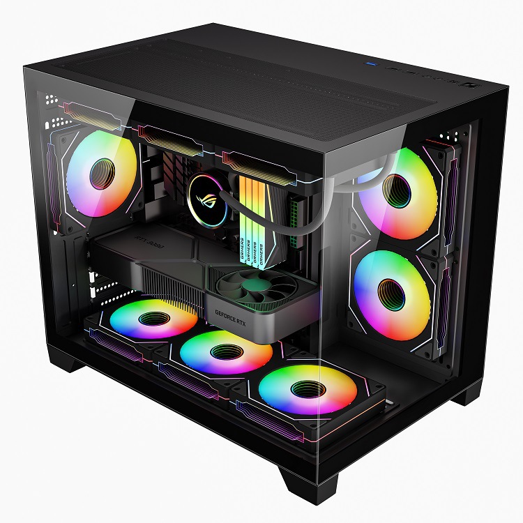 Sea View Room Game Case Pc Gaming Case Supports 360 Water-Cooled Desktop Host Sksvj42Ab on the Top