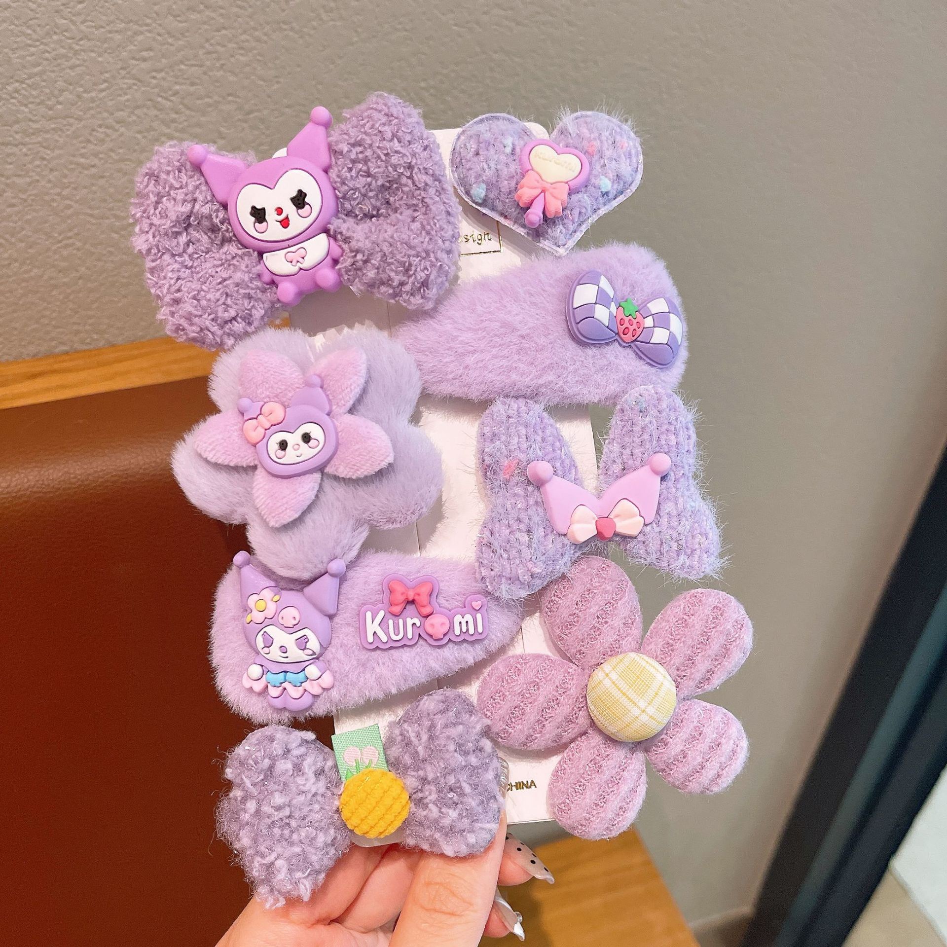 KULOMI Kids Hairpin Set Cute Sanli Pantalones Pequeñas Niñas Pequeñas Pequeñas