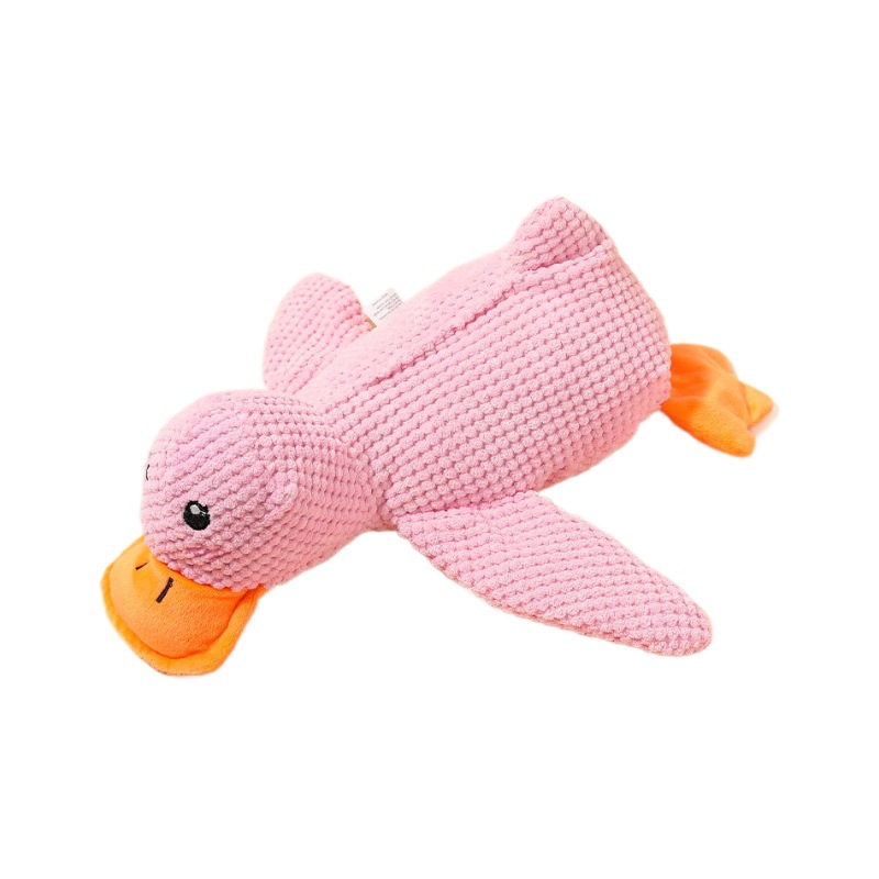 Juguetes para perros, felpa, pato para dormir, resistente a los molares, sonido para aliviar el aburrimiento, perro pequeño de tamaño mediano, juguete de sonido para mascotas, patito amarillo