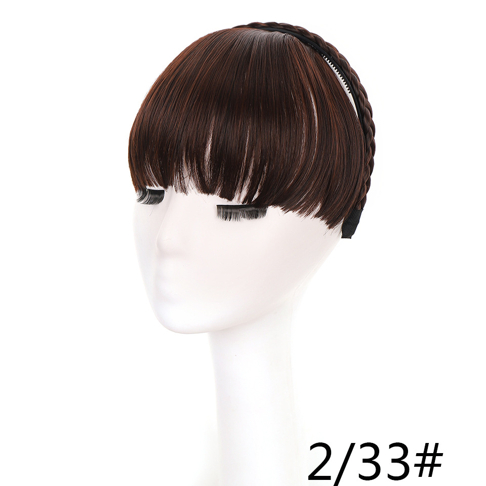 Syntetisk hår kvinde dejlige Fried Dough Twists fletning hår hoop luft pandehår hårstykke høj temperatur silke_voghion.com