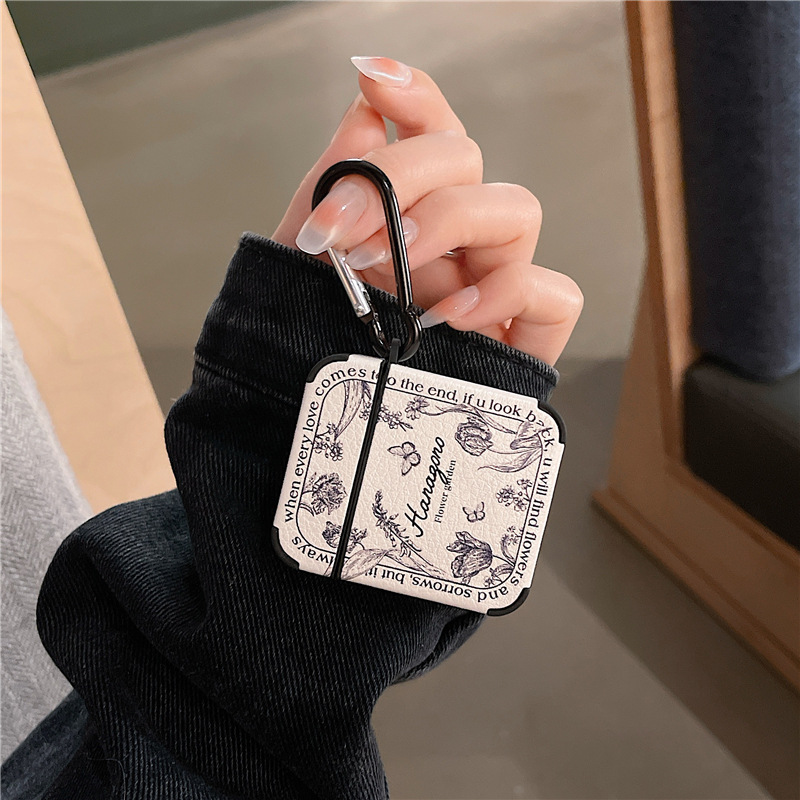 Retro Flower Pu Leather Bluetooth Earbuds Case display picture 6