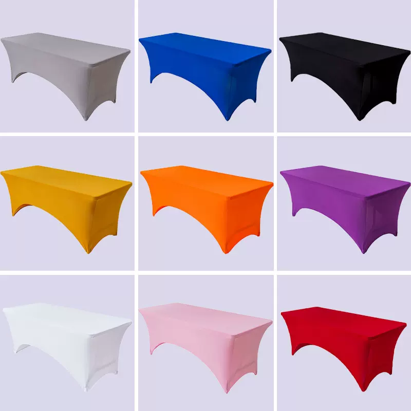 4FT6FT外贸弹力桌罩鸡尾酒桌套会议婚庆宴会长方桌罩套弹性桌布