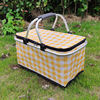 Spring baskets 30L heat preservation fold shopping basket Picnic Insulation package oxford Picnic basket outdoors