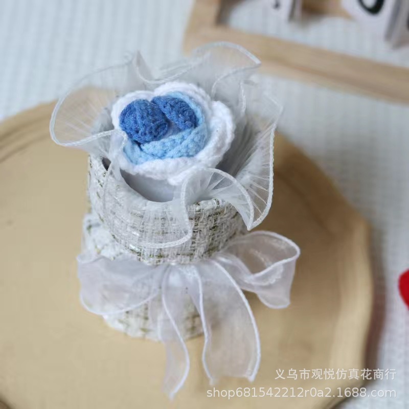 教师节礼物针织花束成品手工花束妇女节礼物女神节花束小清新跨境|undefined