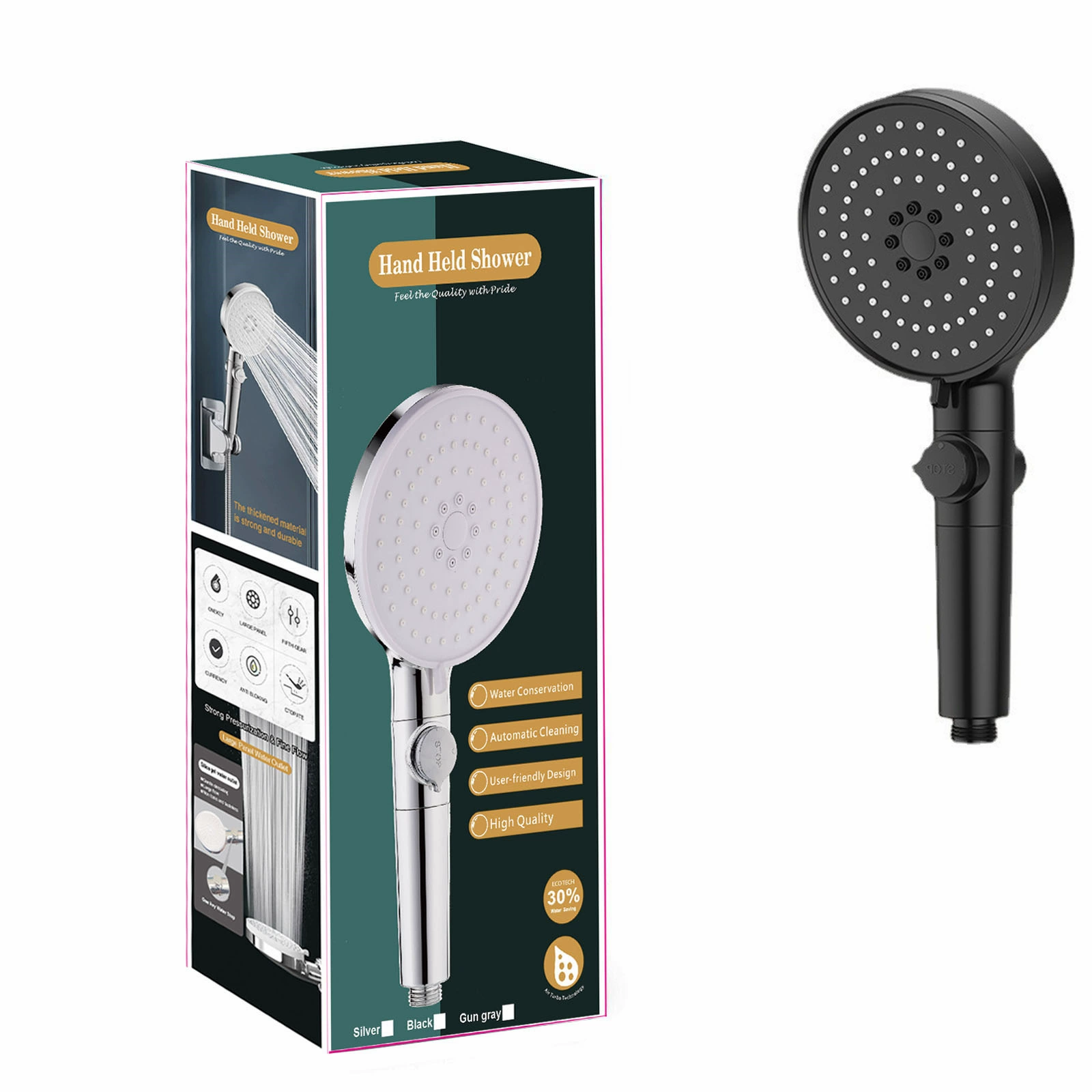 Universal spray, matte black handheld helmet, set