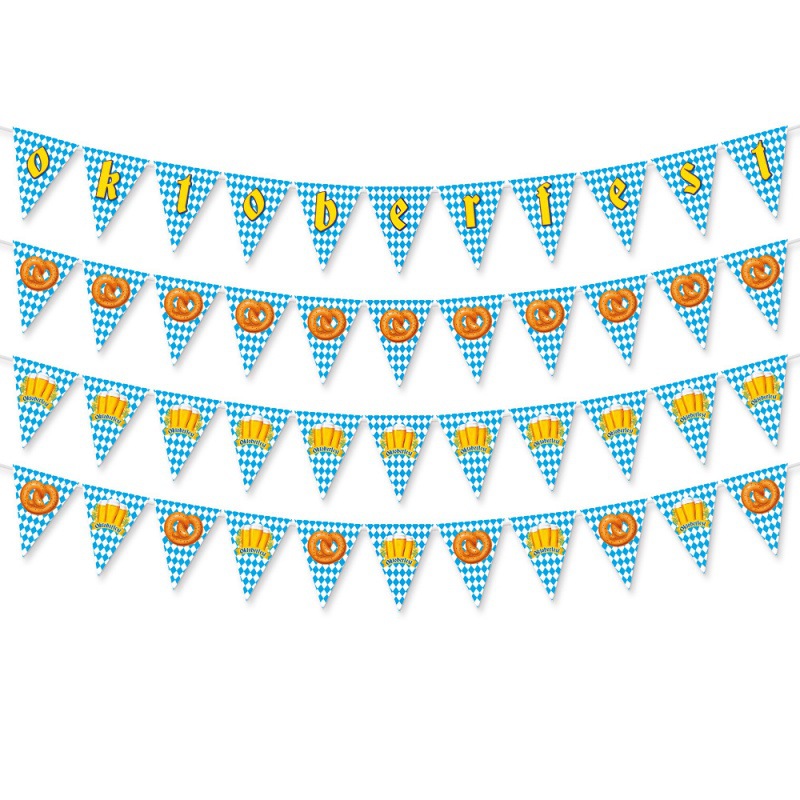 Oktoberfest de octubre decoración de fiesta banderín bandera de tracción decoración de vacaciones diseño al aire libre bandera de tracción