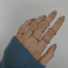 Set, brand fashionable ring hip-hop style, on index finger